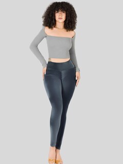 Foto 2 | Legging Mujer Mallones Leggins Mayon Lic-0201 Gris Mallas Térmico