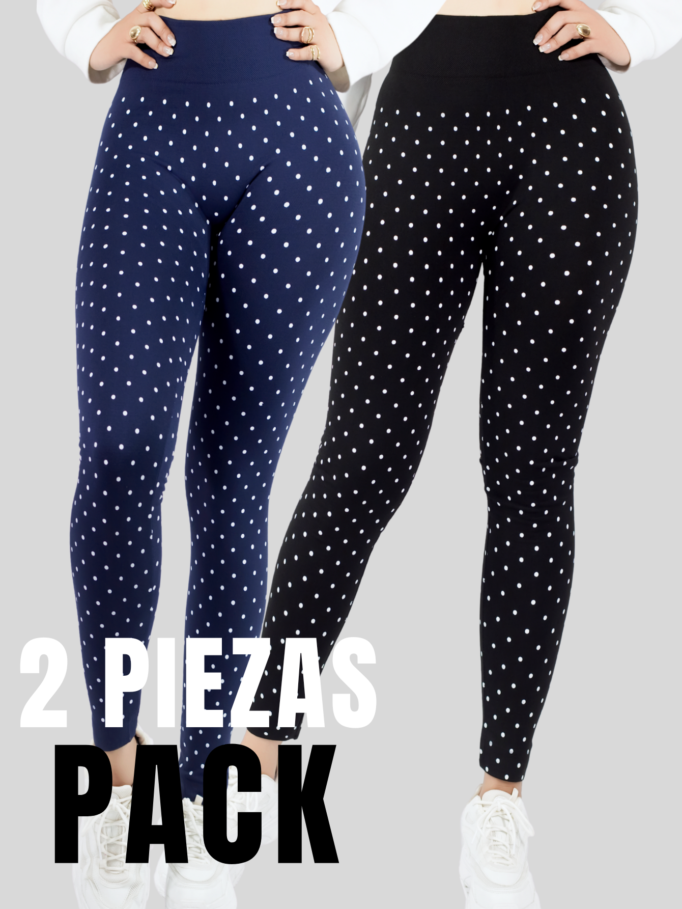 Foto 5 | Set De 2 Mallones Deportivos De Mujer Lic-057-px2 Dos Colores Leggings Termicos