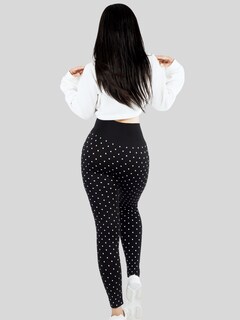 Foto 3 | Mallas Deportivas Leggins Gym Interior Térmico Lic-057 Negro Mujer Mallone