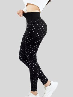 Foto 4 | Mallas Deportivas Leggins Gym Interior Térmico Lic-057 Negro Mujer Mallone