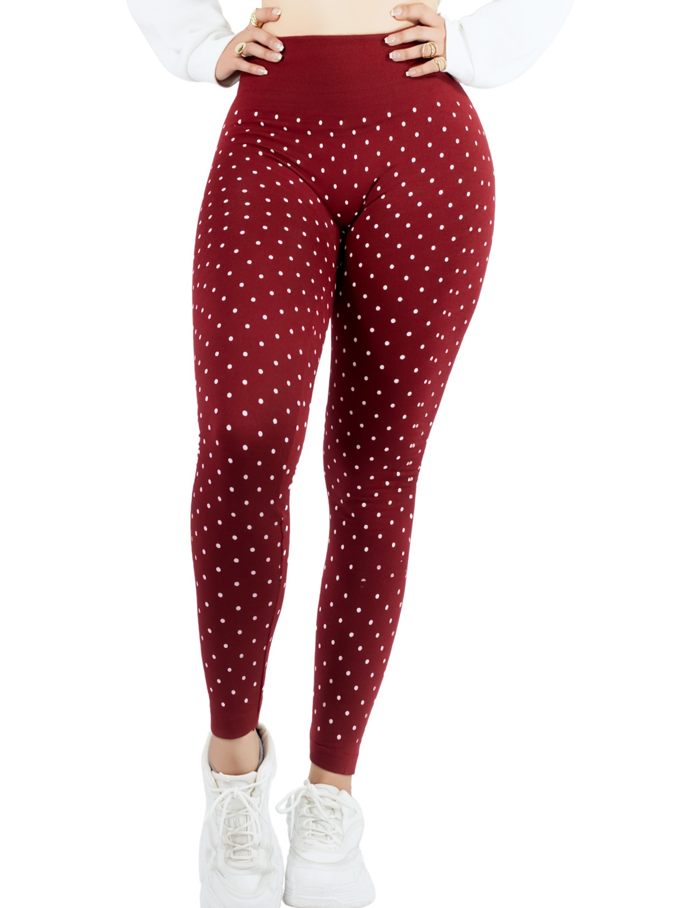 Mallas Deportivas Leggins Gym Interior Térmico Lic-057 Vino Mujer Mallone