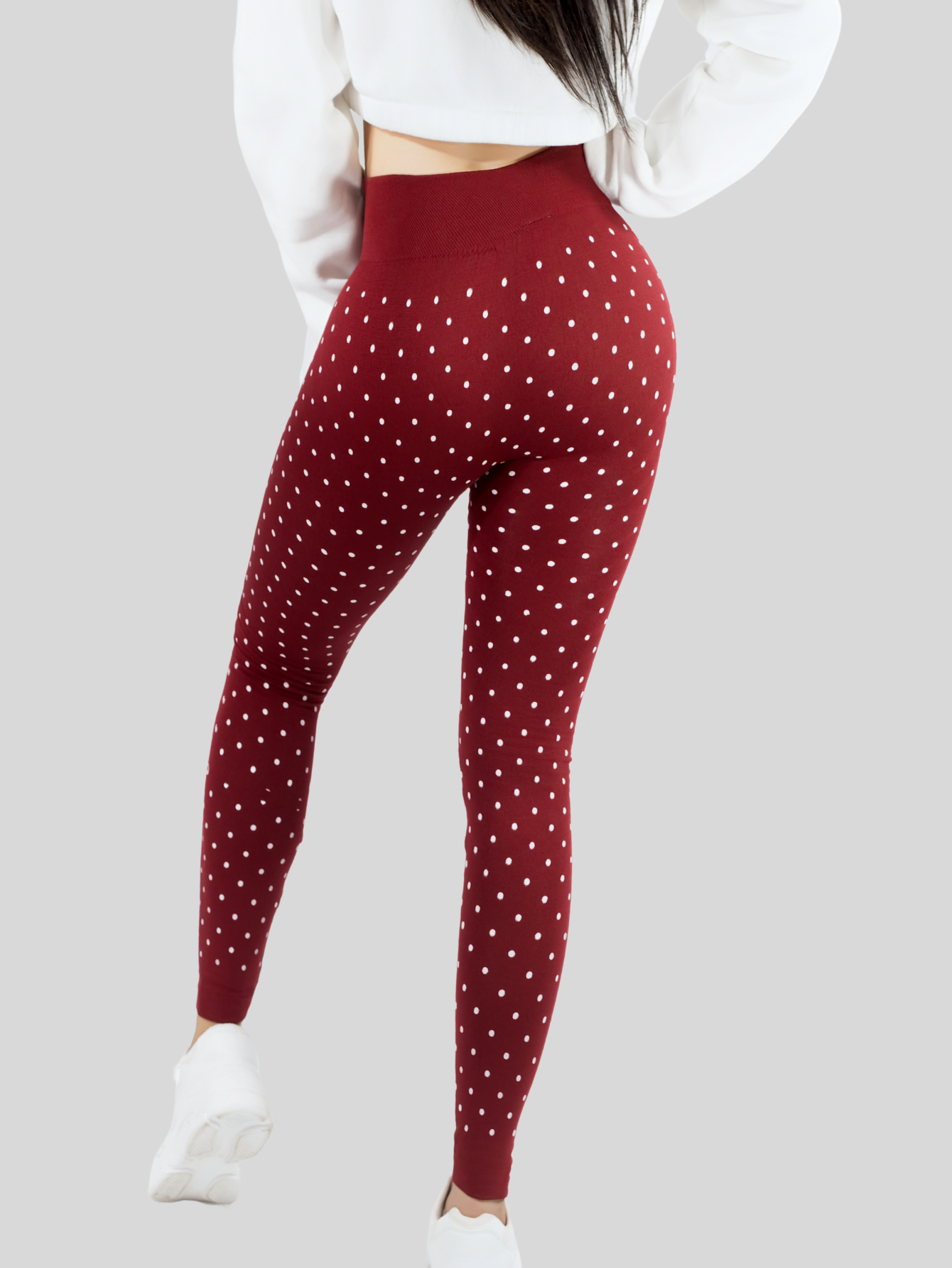 Foto 6 pulgar | Mallas Deportivas Leggins Gym Interior Térmico Lic-057 Vino Mujer Mallone