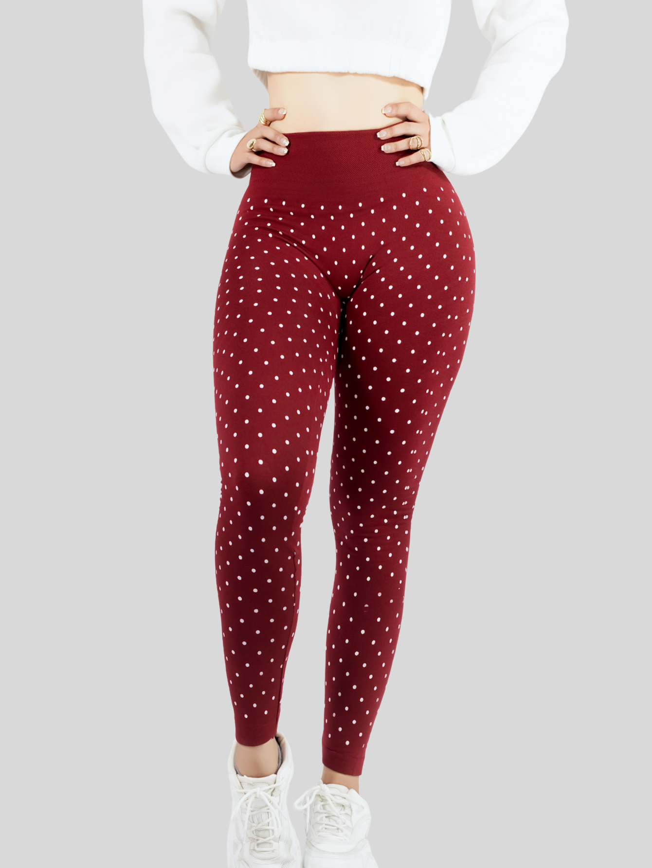 Foto 6 | Mallas Deportivas Leggins Gym Interior Térmico Lic-057 Vino Mujer Mallone