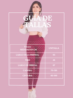 Foto 7 | Mallas Deportivas Leggins Gym Interior Térmico Lic-057 Vino Mujer Mallone