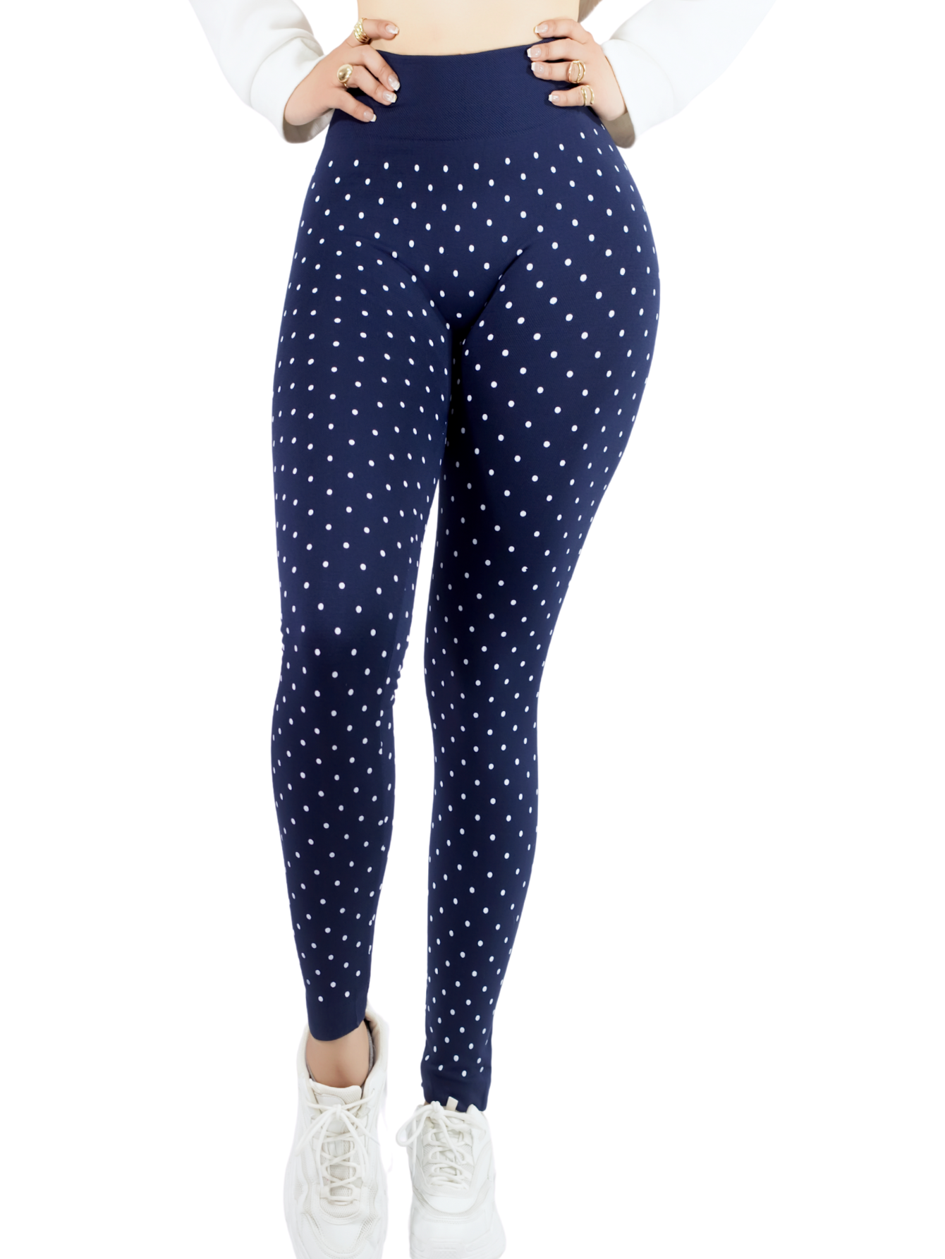 Mallas Deportivas Leggins Gym Interior Térmico Lic-057 Marino Mujer Mallone