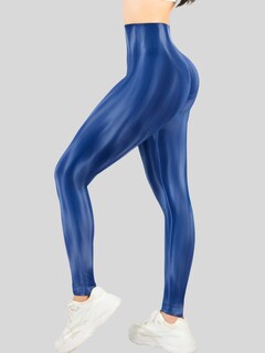 Foto 4 | Leggings Deportivos Tie-dye Mujer Para Yoga Y Gym Lic-0197 Azul Marino Comodidad Y Estilo