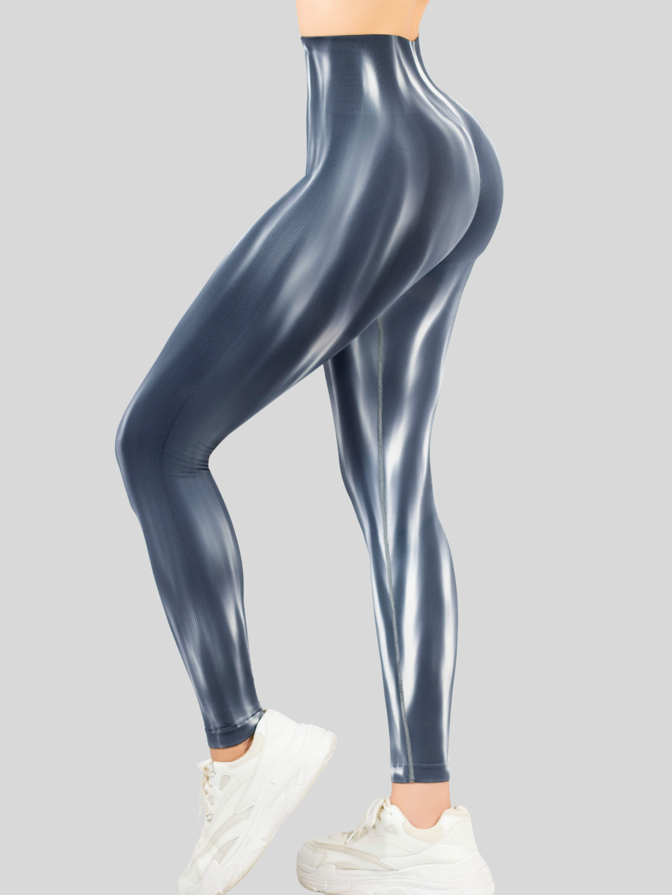 Foto 5 pulgar | Leggings Deportivos Tie-dye Mujer Para Yoga Y Gym Lic-0197 Gris Comodidad Y Estilo
