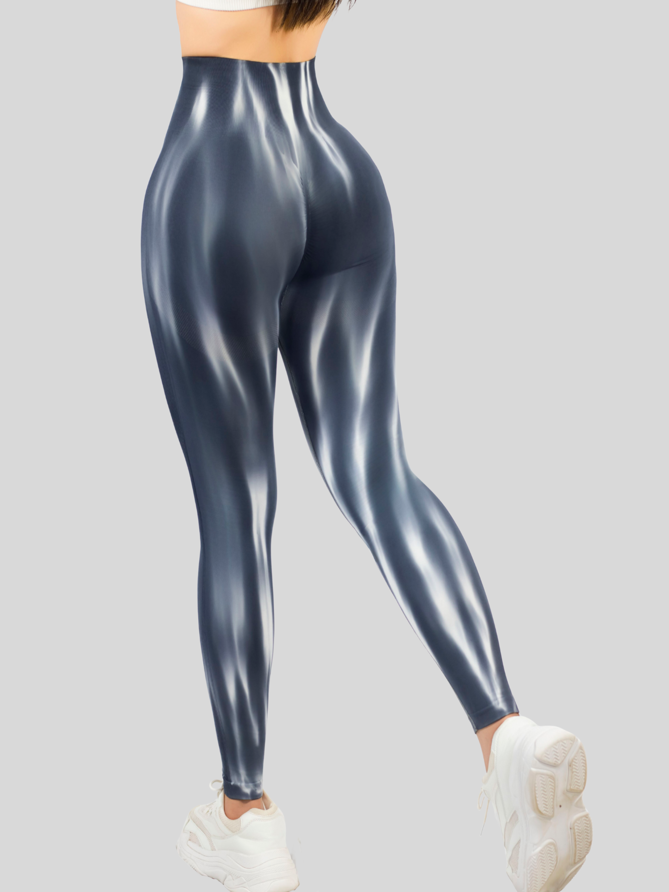 Foto 6 pulgar | Leggings Deportivos Tie-dye Mujer Para Yoga Y Gym Lic-0197 Gris Comodidad Y Estilo