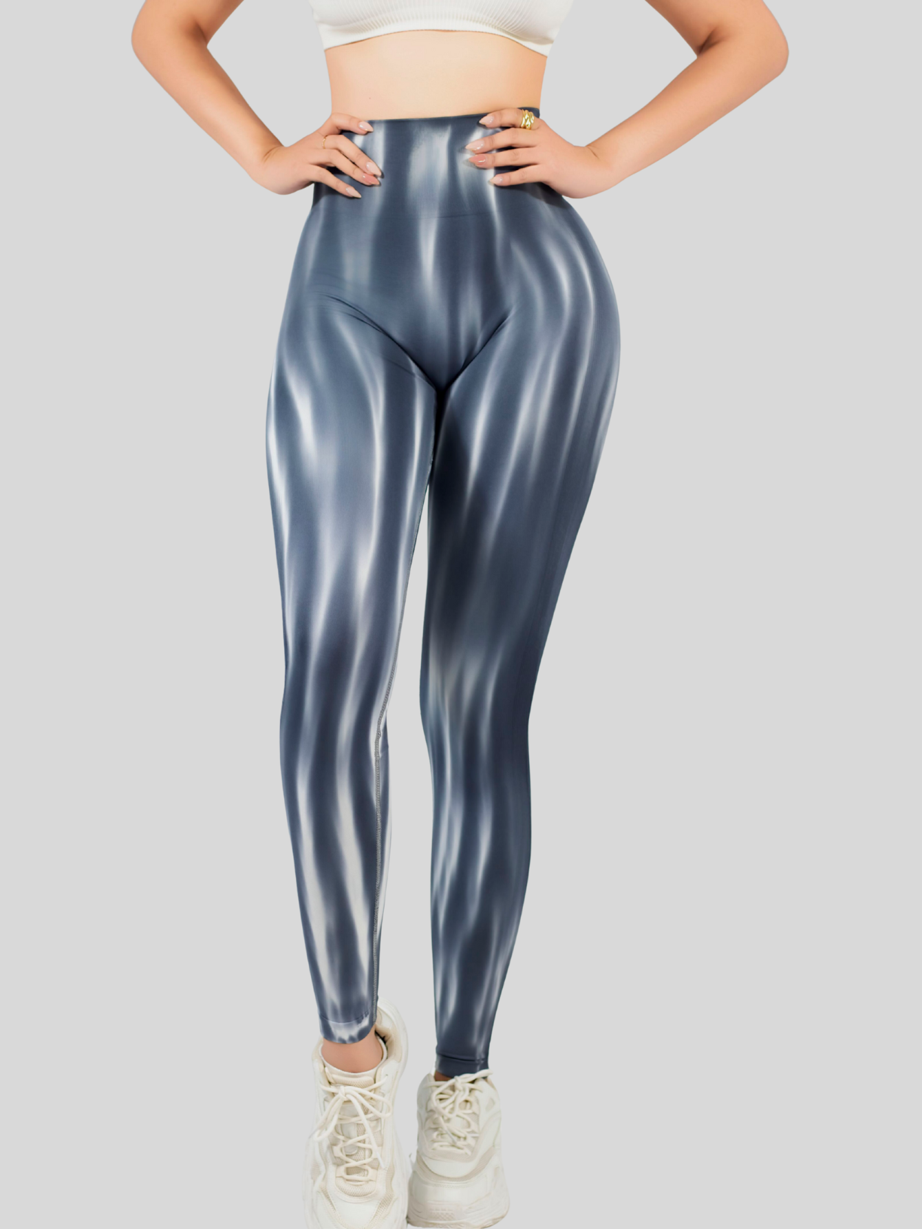 Foto 7 pulgar | Leggings Deportivos Tie-dye Mujer Para Yoga Y Gym Lic-0197 Gris Comodidad Y Estilo