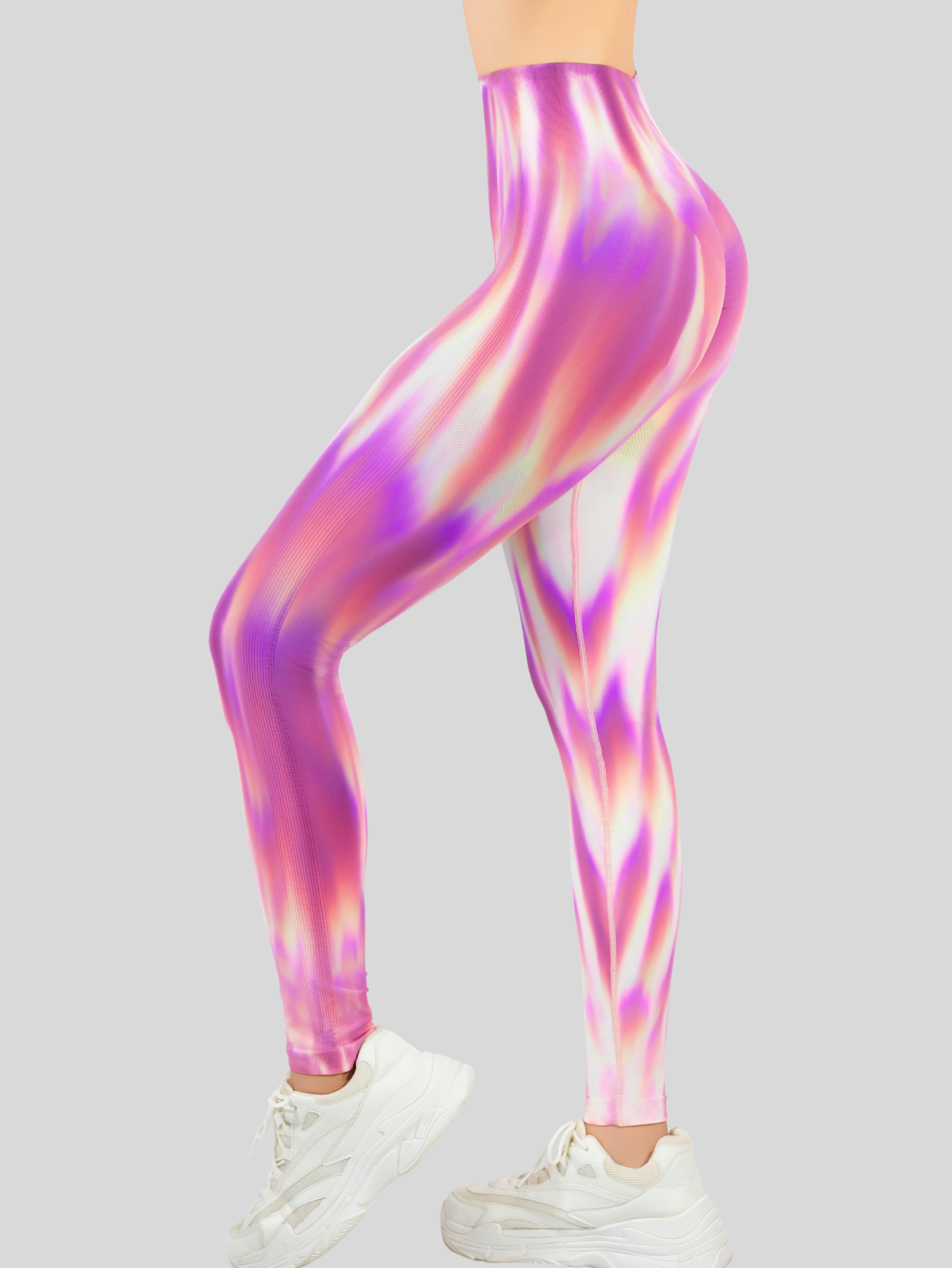 Foto 5 pulgar | Leggings Deportivos Tie-dye Mujer Para Yoga Y Gym Lic-0197 Rosa Comodidad Y Estilo