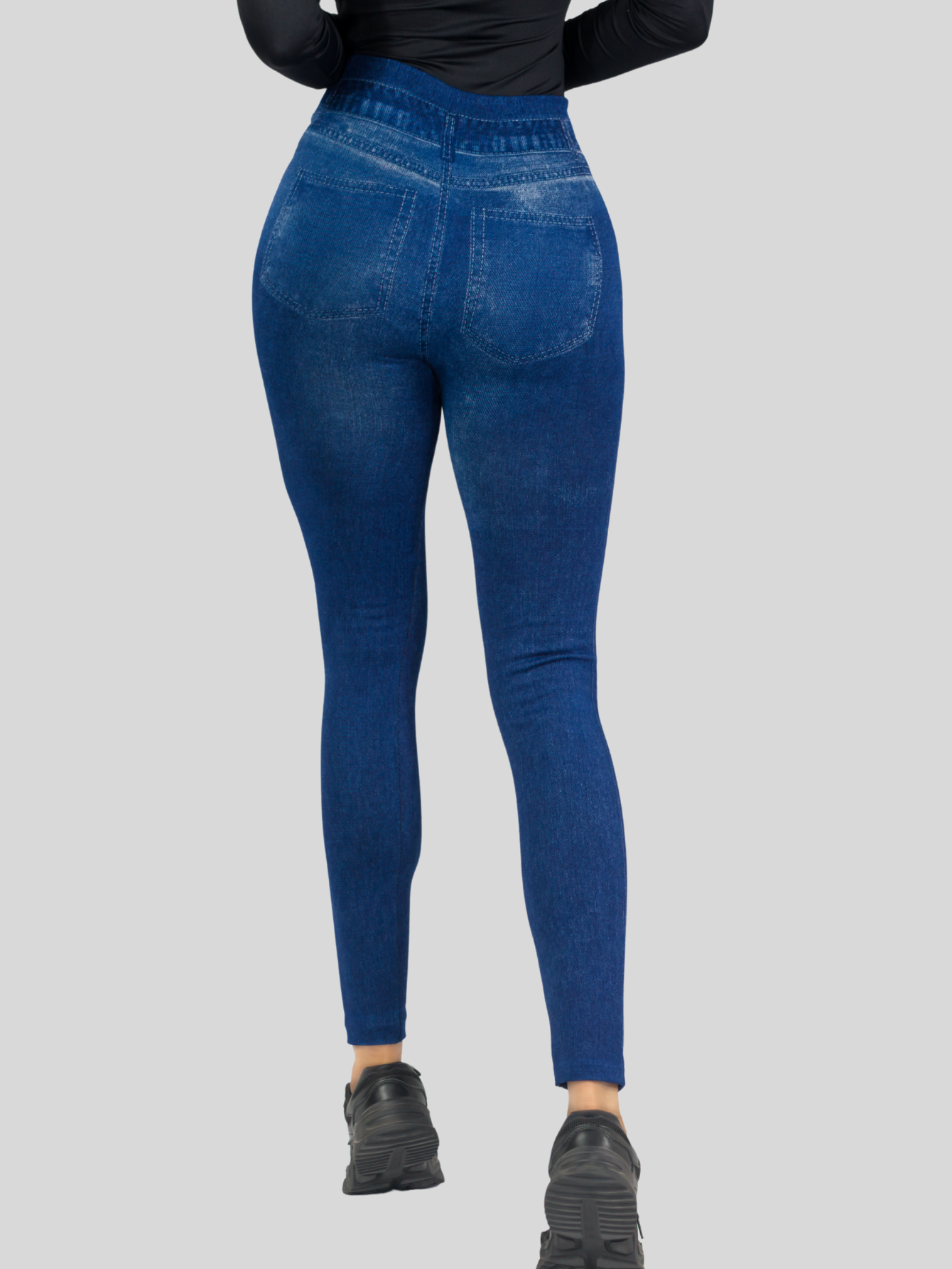 Foto 6 pulgar | Leggings Azules para Mujer