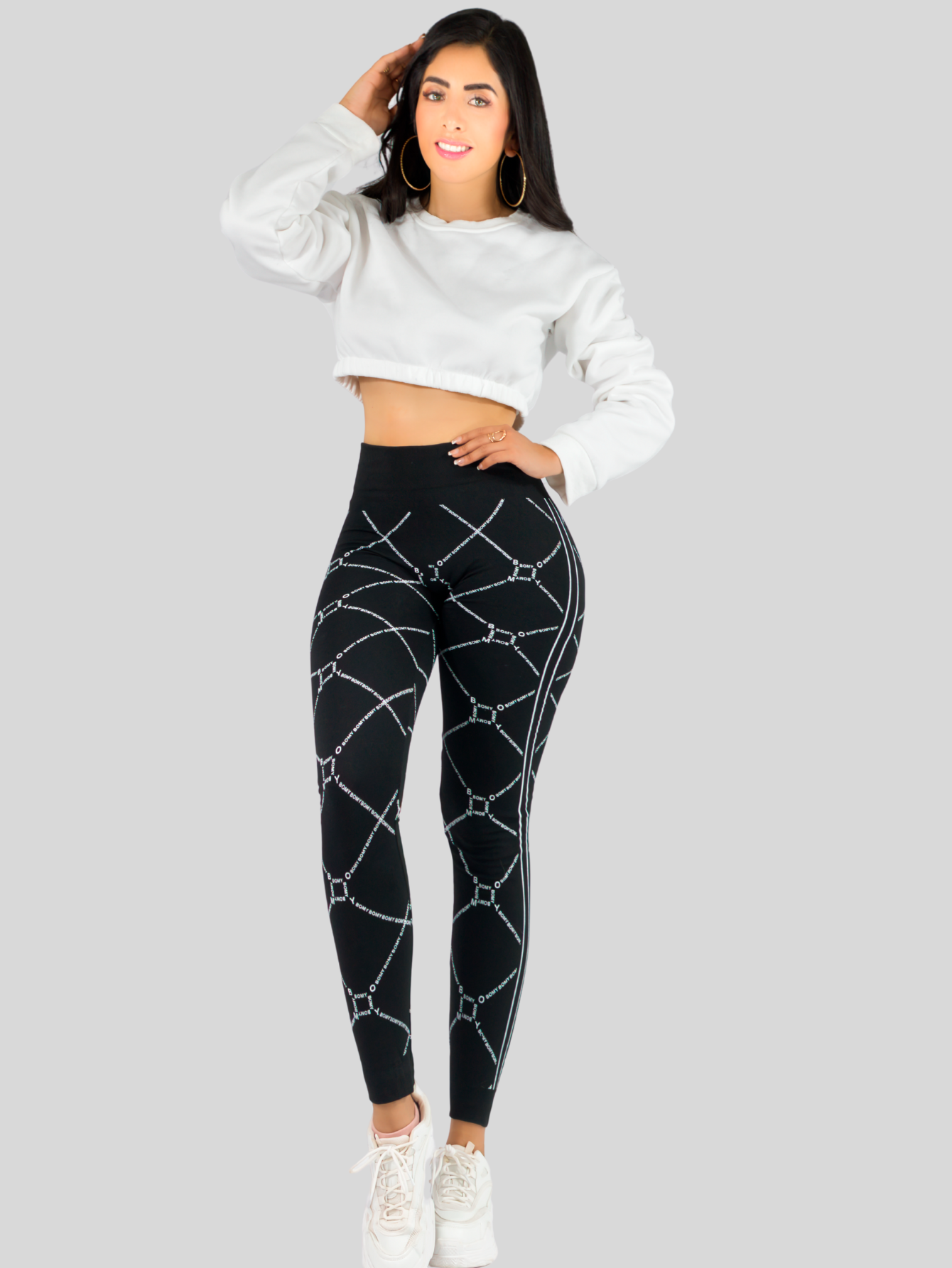 Foto 3 pulgar | Leggins Mujer Legging Mallones Lic-010 Marino Negro Térmicas Mayon