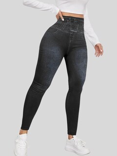 Foto 4 | Leggings Negros para Mujer