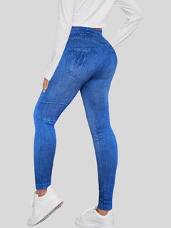 Foto 3 | Leggings Estilo Mezclilla Lic-055-2 Azul D1 para Mujer