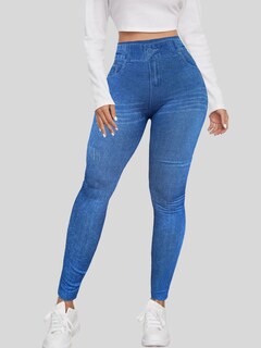 Foto 4 | Leggings Estilo Mezclilla Lic-055-2 Azul D1 para Mujer