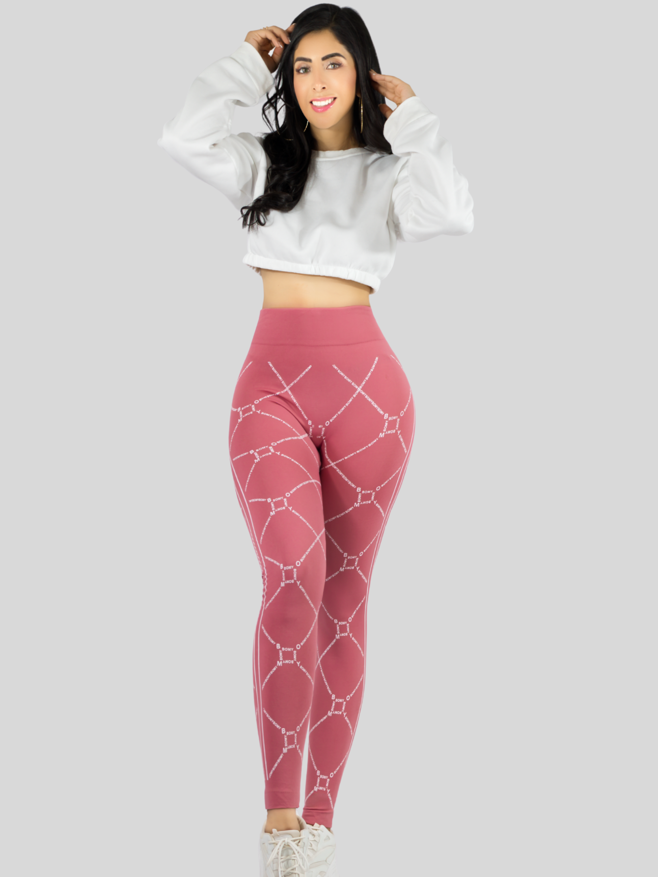 Foto 3 pulgar | Leggins Mujer Legging Mallones Lic-010 Rosa Mallas Térmicas Mayon