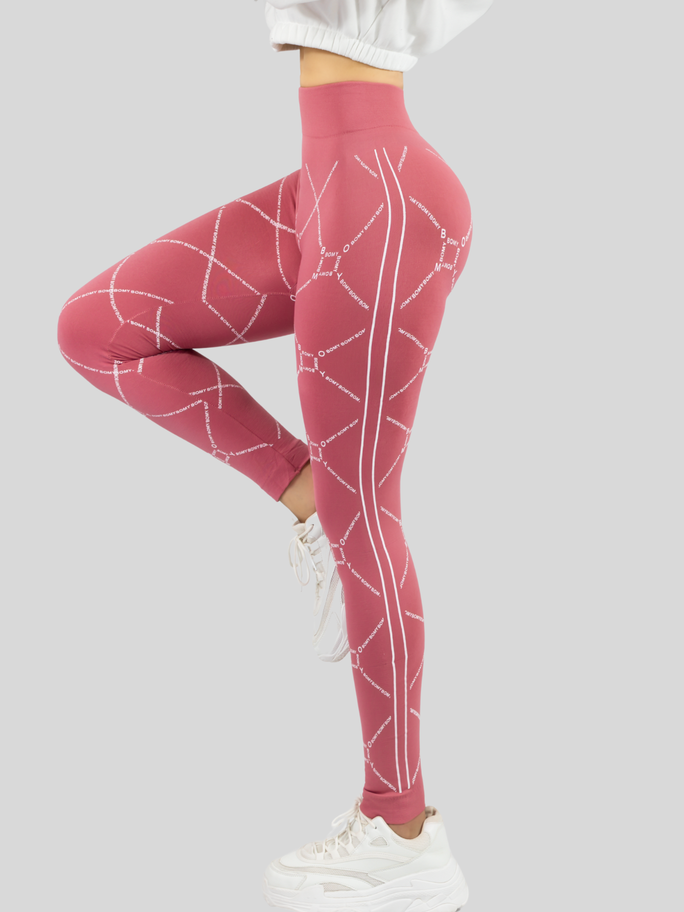 Foto 5 pulgar | Leggins Mujer Legging Mallones Lic-010 Rosa Mallas Térmicas Mayon