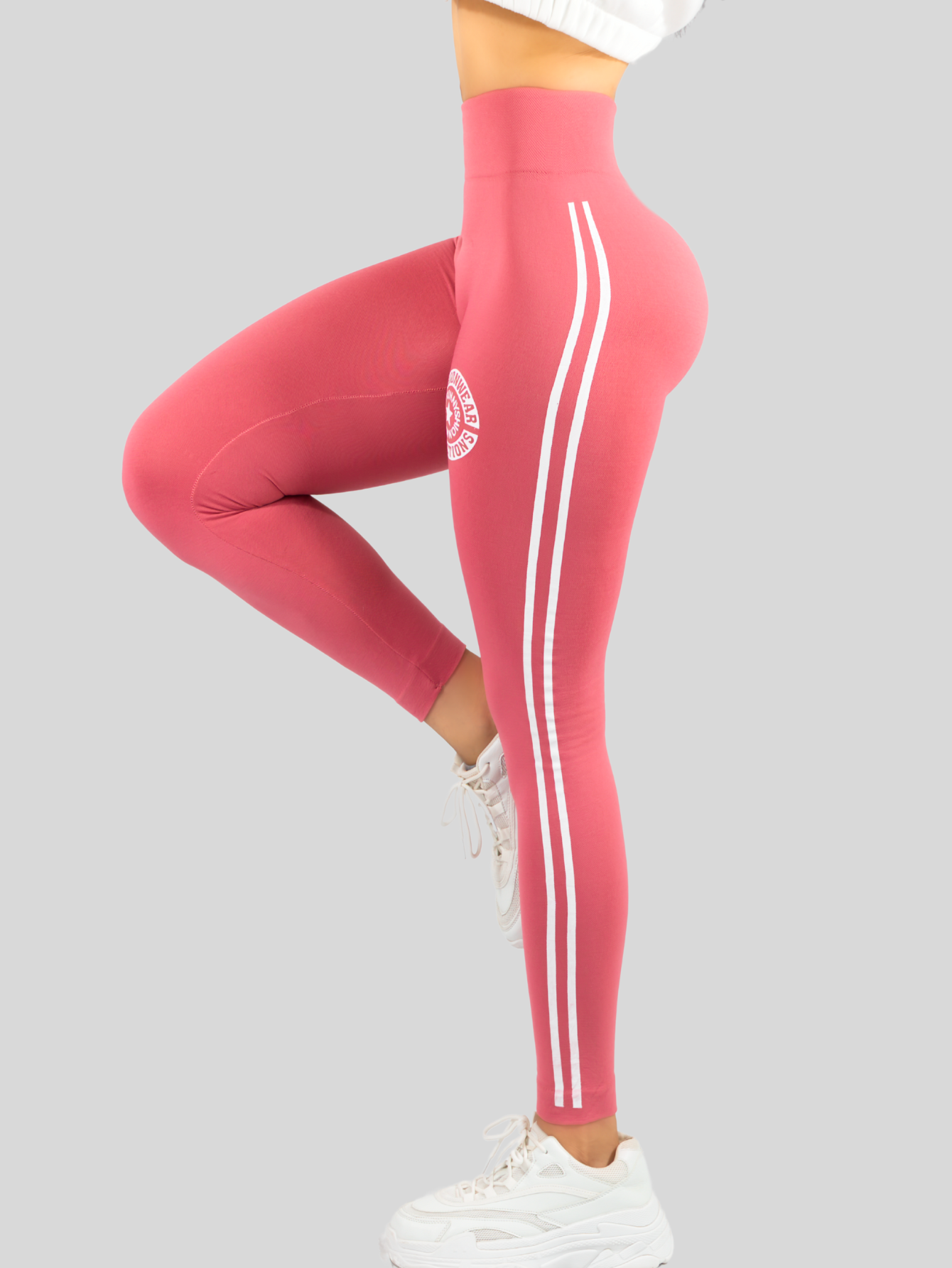 Foto 5 pulgar | Leggins Mujer Legging Mallones Lic-053 Rosa Mallas Térmicas Mayon
