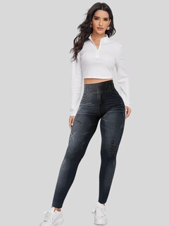 Foto 2 | Leggings Negros para Mujer