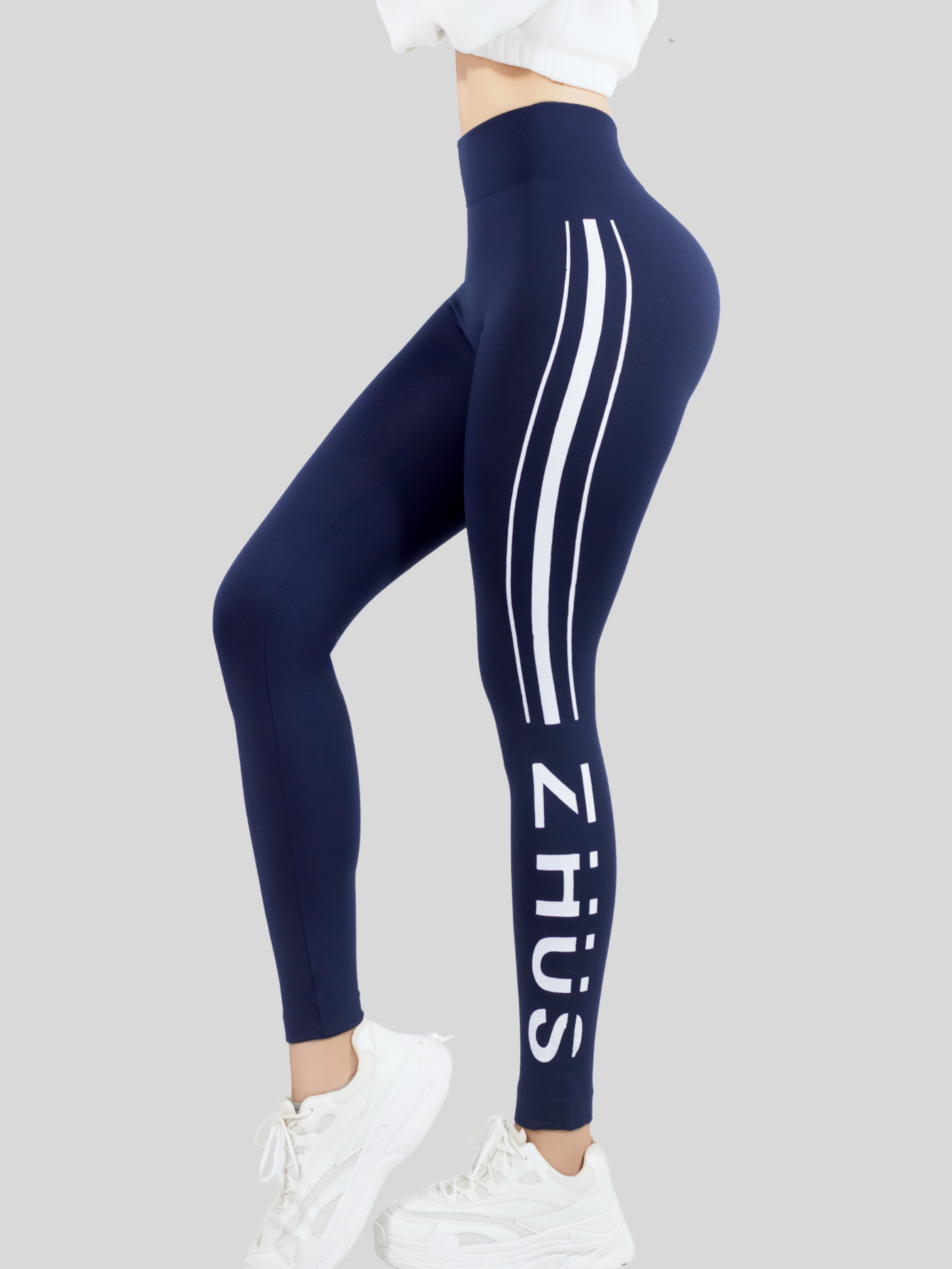 Foto 5 pulgar | Legging De Dama Stretch Mallas Deportivas Lic-0192 Marino Mallones De Mujer