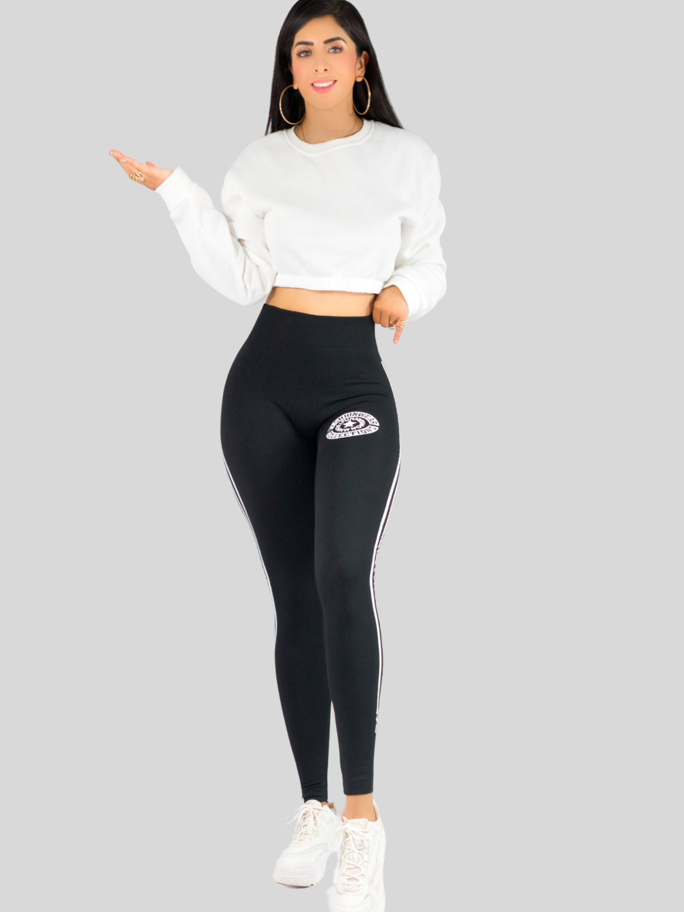 Foto 3 pulgar | Leggins Mujer Legging Mallones Lic-053 Marino Negro Térmicas Mayon