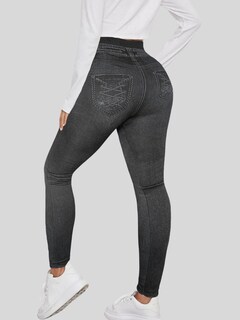 Foto 3 | Leggings Estilo Mezclilla Lic-055-2 Negro D10 para Mujer