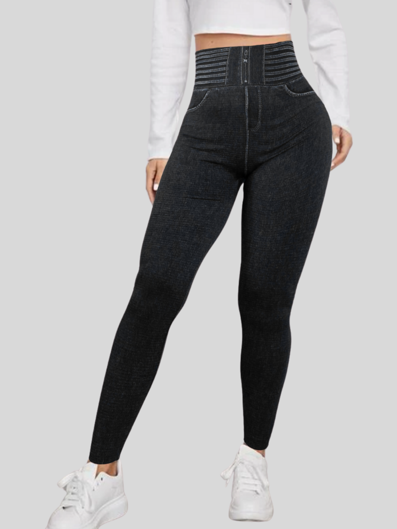 Foto 5 pulgar | Leggings Negros para Mujer