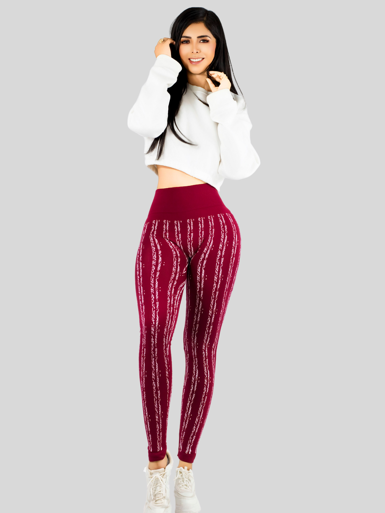 Foto 3 pulgar | Leggins De Mujer Mallones Dama Lic-0186 Vino Mallas Deportivas O Casuales
