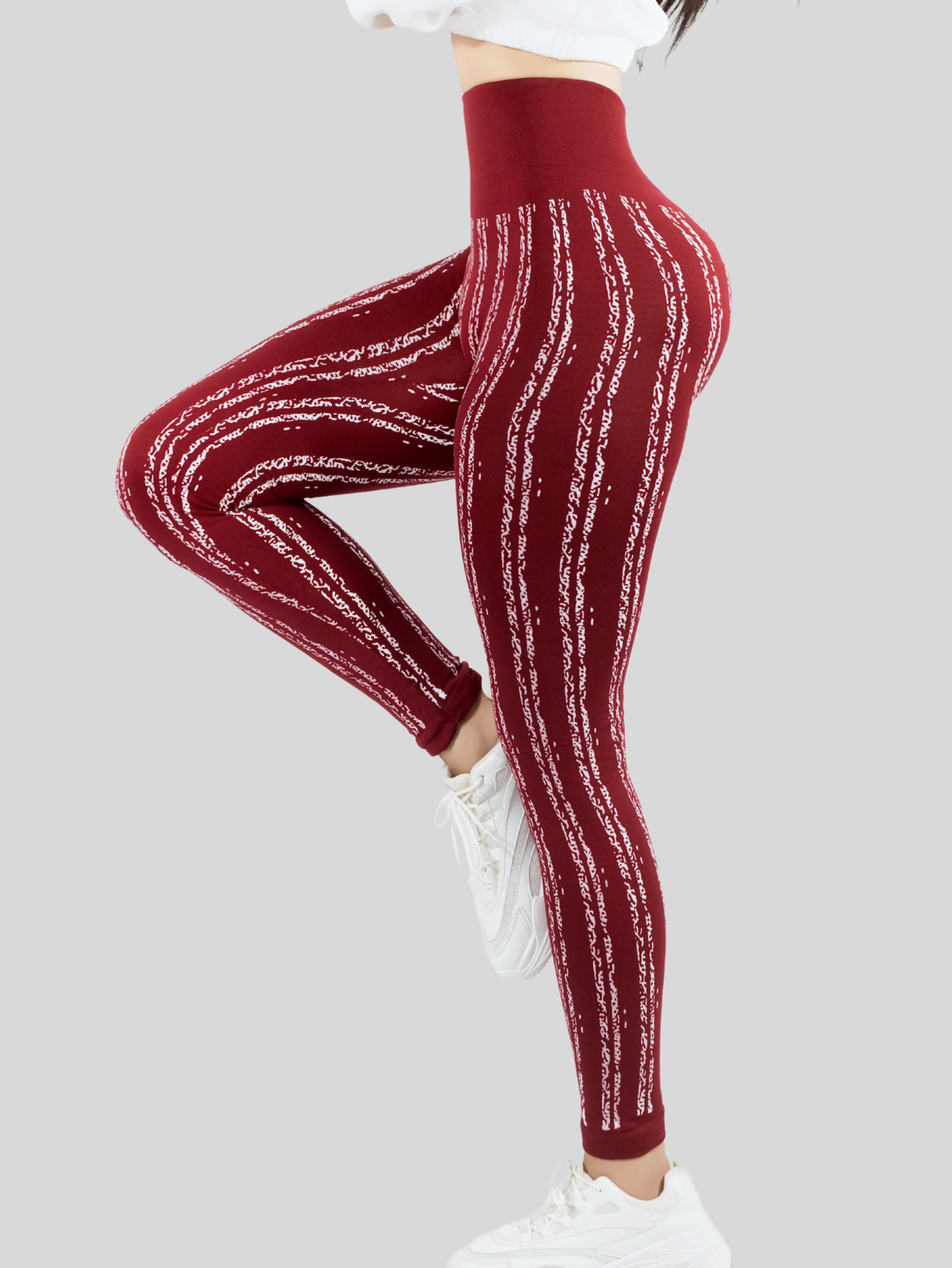 Foto 5 pulgar | Leggins De Mujer Mallones Dama Lic-0186 Vino Mallas Deportivas O Casuales