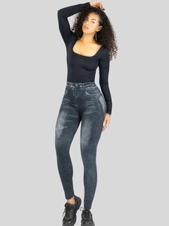 Foto 2 | Leggings Negros para Mujer