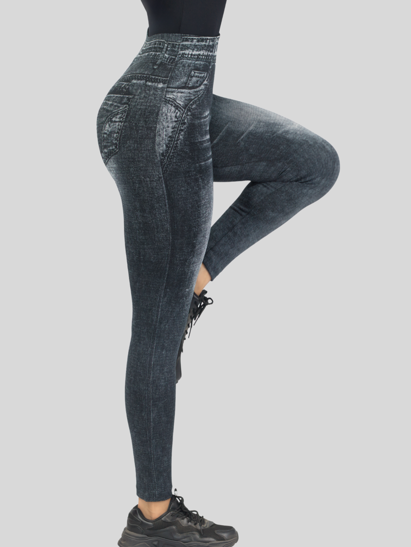 Foto 5 pulgar | Leggings Negros para Mujer