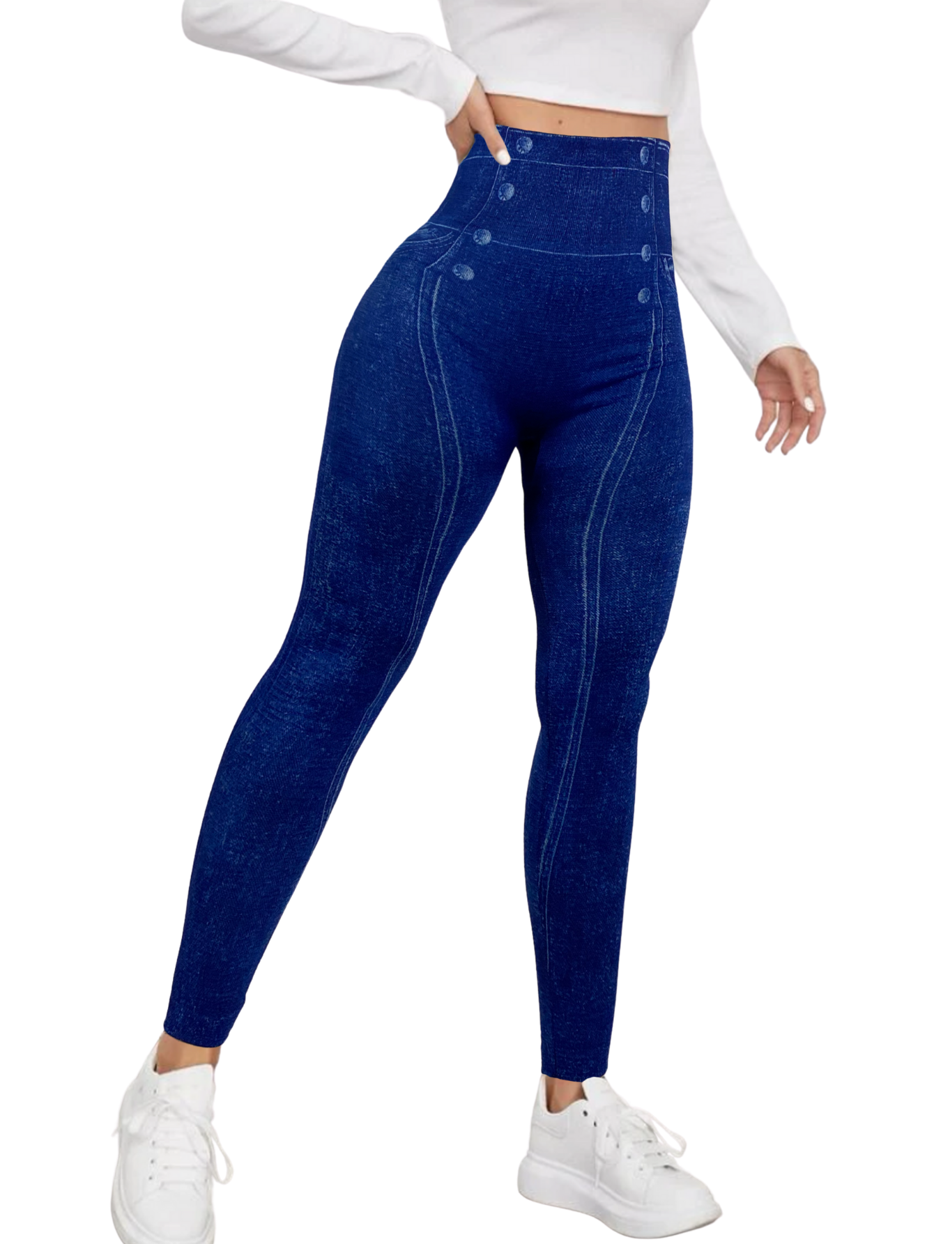 Leggings Lic-055-2 Azul para Mujer