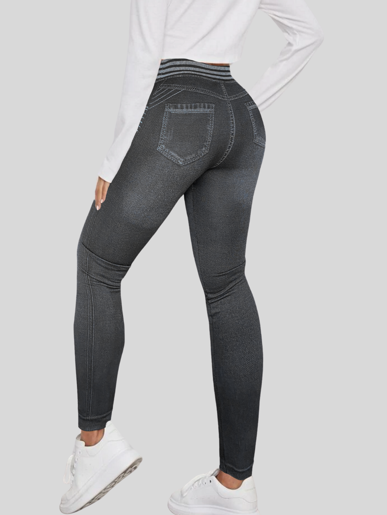 Foto 4 pulgar | Leggings Negros para Mujer