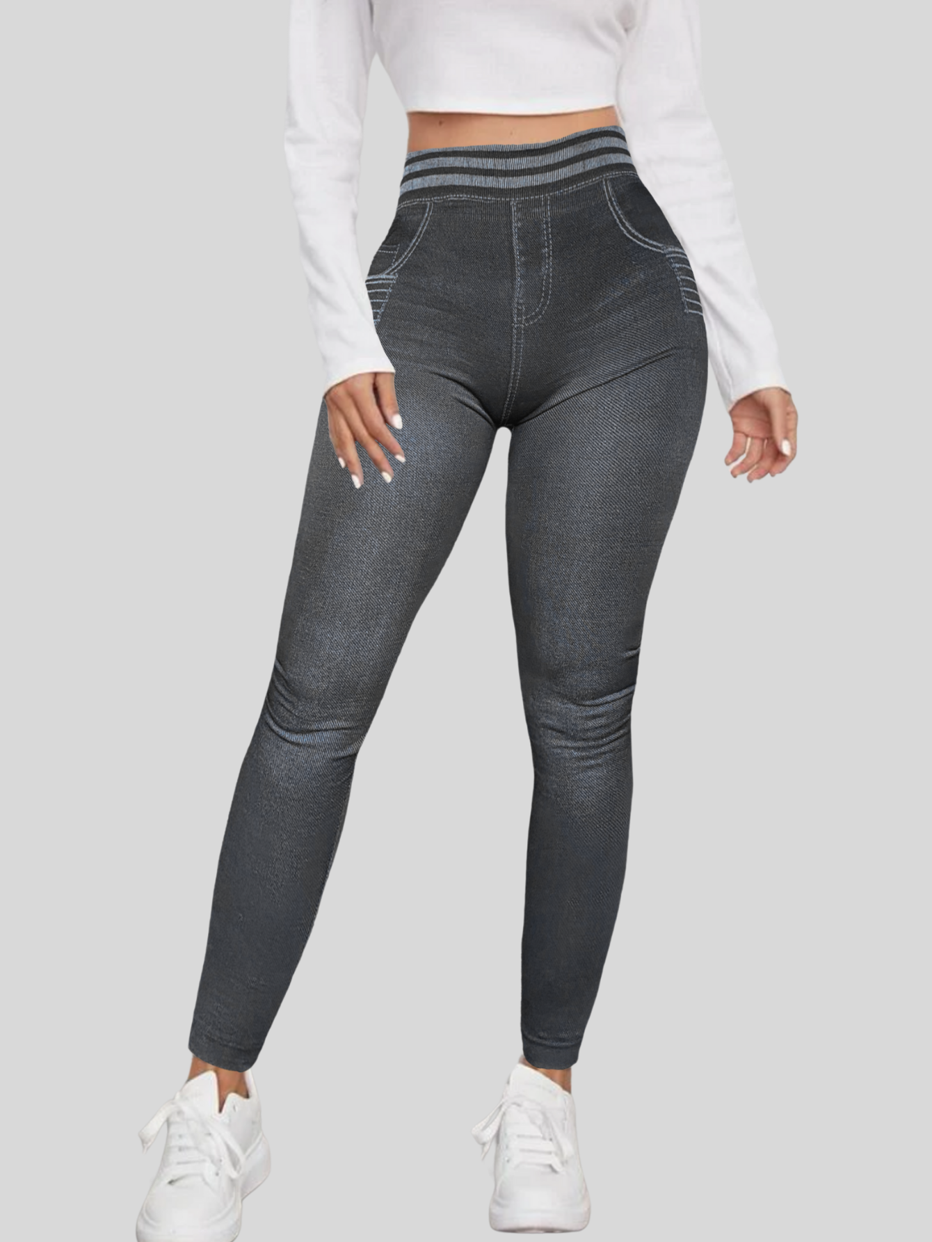 Foto 5 pulgar | Leggings Negros para Mujer