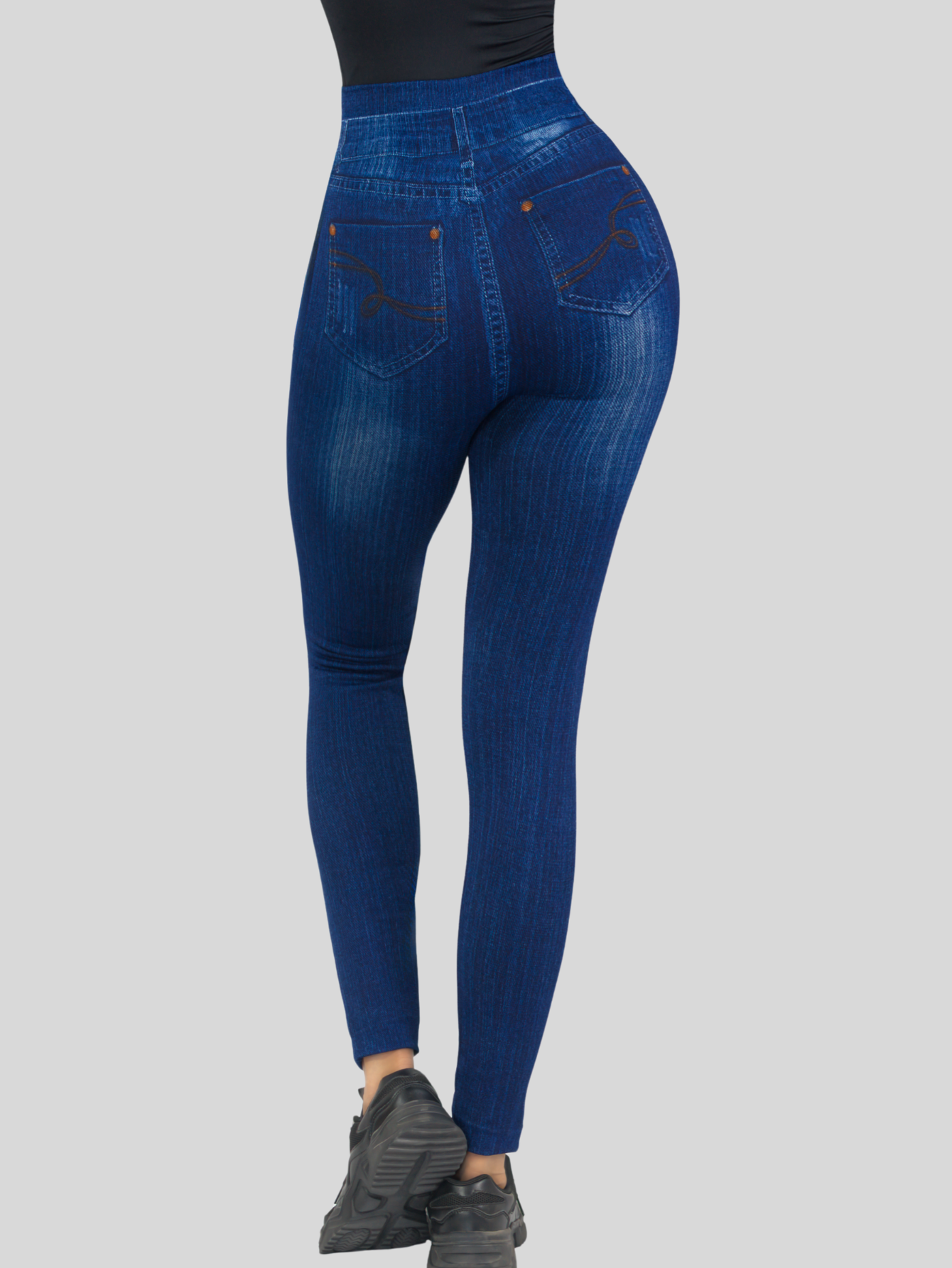 Foto 6 pulgar | Leggings Azules para Mujer