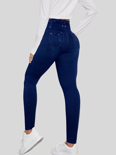 Foto 3 | Leggings Azules para Mujer