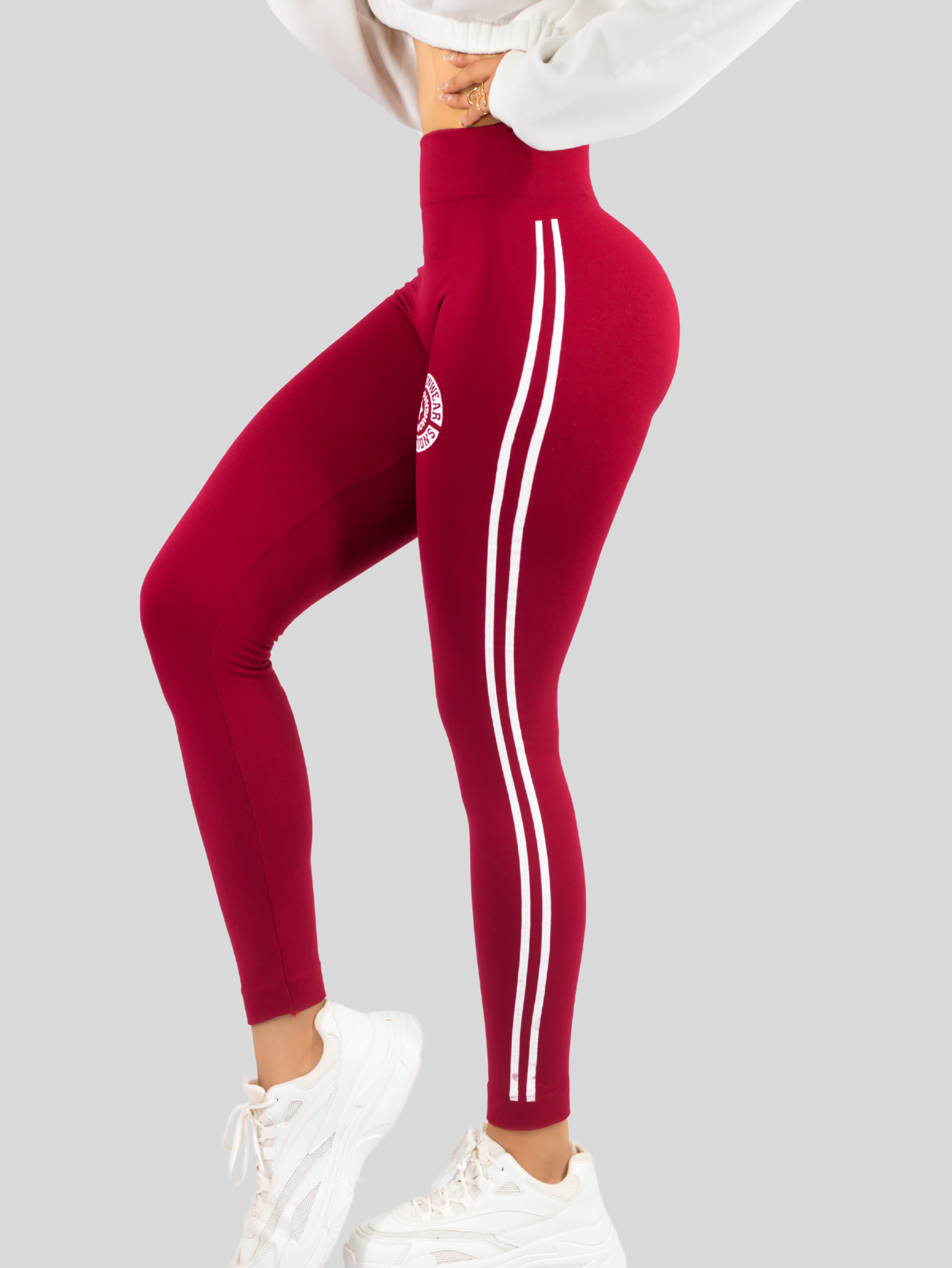 Foto 5 pulgar | Leggins Mujer Legging Mallones Lic-053 Vino Mallas Térmicas Mayon