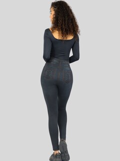 Foto 3 | Leggings Estilo Mezclilla Lic-055-2 Negro D26 para Mujer