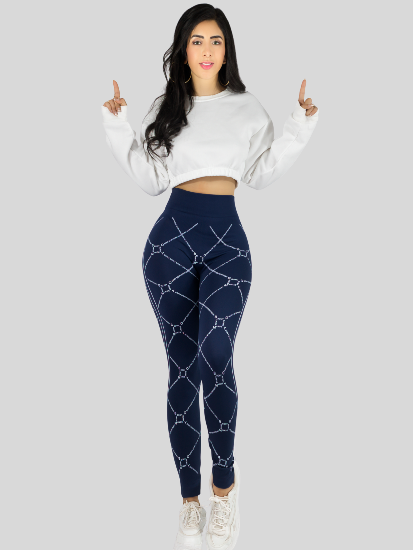 Foto 3 pulgar | Leggins Mujer Legging Mallones Lic-010 Marino Mallas Térmicas Mayon