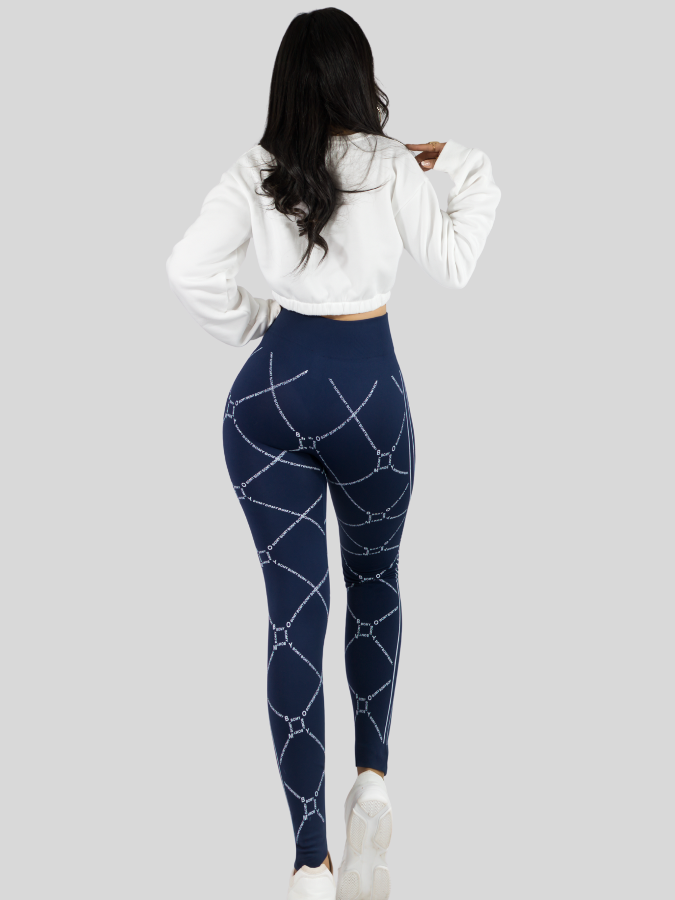 Foto 4 pulgar | Leggins Mujer Legging Mallones Lic-010 Marino Mallas Térmicas Mayon