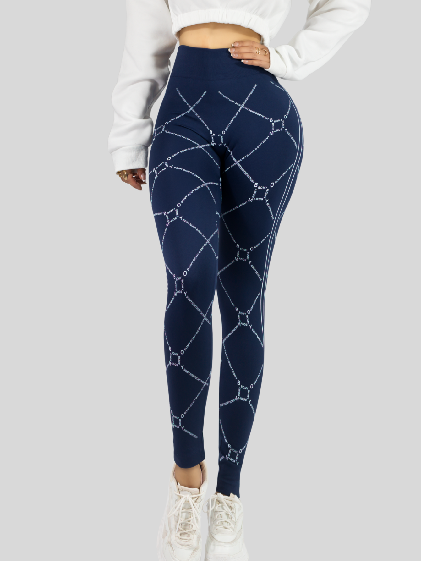 Foto 7 pulgar | Leggins Mujer Legging Mallones Lic-010 Marino Mallas Térmicas Mayon
