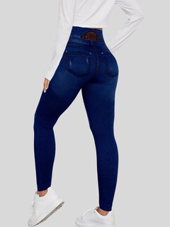 Foto 3 | Leggings Azules para Mujer