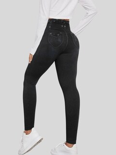 Foto 3 | Leggings Estilo Mezclilla Lic-055-2 Negro D18 para Mujer