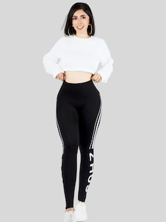 Foto 2 | Legging De Dama Stretch Mallas Deportivas Lic-0192 Negro Mallones De Mujer