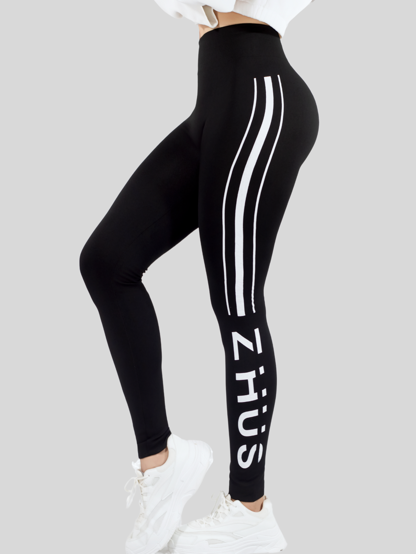 Foto 5 pulgar | Legging De Dama Stretch Mallas Deportivas Lic-0192 Negro Mallones De Mujer
