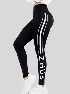 Foto 4 | Legging De Dama Stretch Mallas Deportivas Lic-0192 Negro Mallones De Mujer