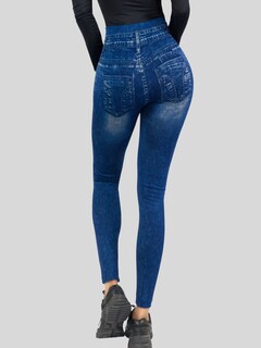 Foto 5 | Leggings Estilo Mezclilla Lic-055-2 Azul D27 para Mujer