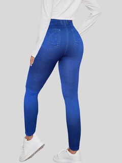 Foto 3 | Leggings Estilo Mezclilla Lic-055-2 Azul D2 para Mujer