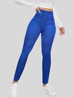 Foto 4 | Leggings Estilo Mezclilla Lic-055-2 Azul D2 para Mujer