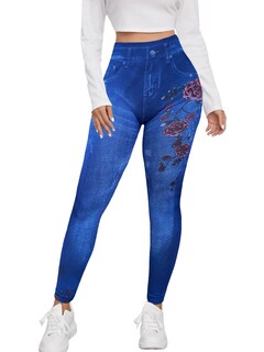 Foto 1 | Leggings Azul para Mujer